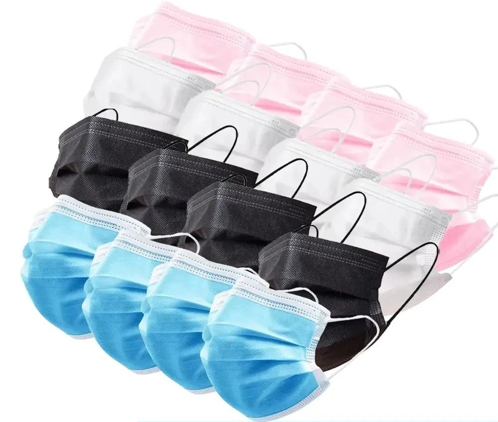 50 PCS Disposable Face Mask 3-Ply Non Medical Surgical Earloop Mouth Dust Cover