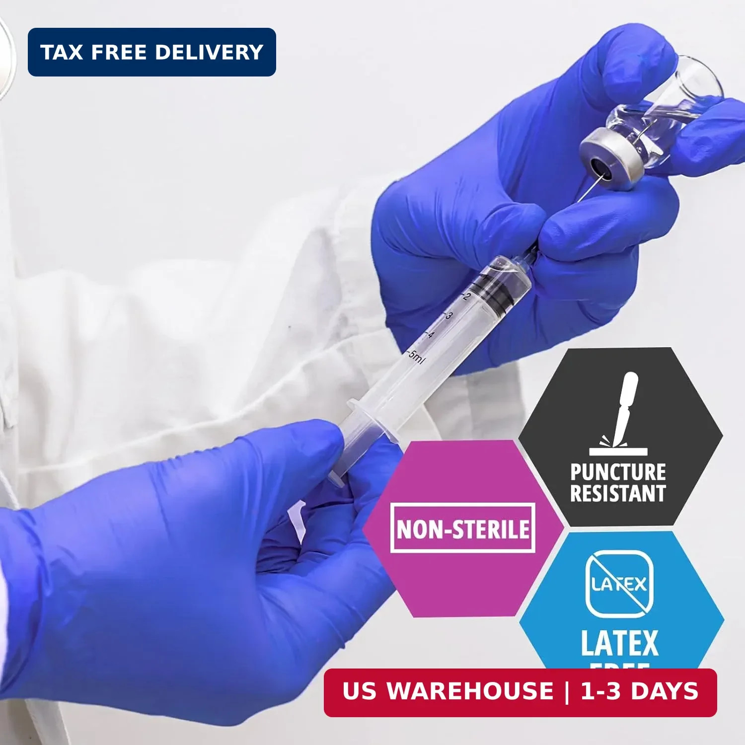MED PRIDE Nitrile Medical Exam Gloves – Disposable Powder & Latex-Free Surgical