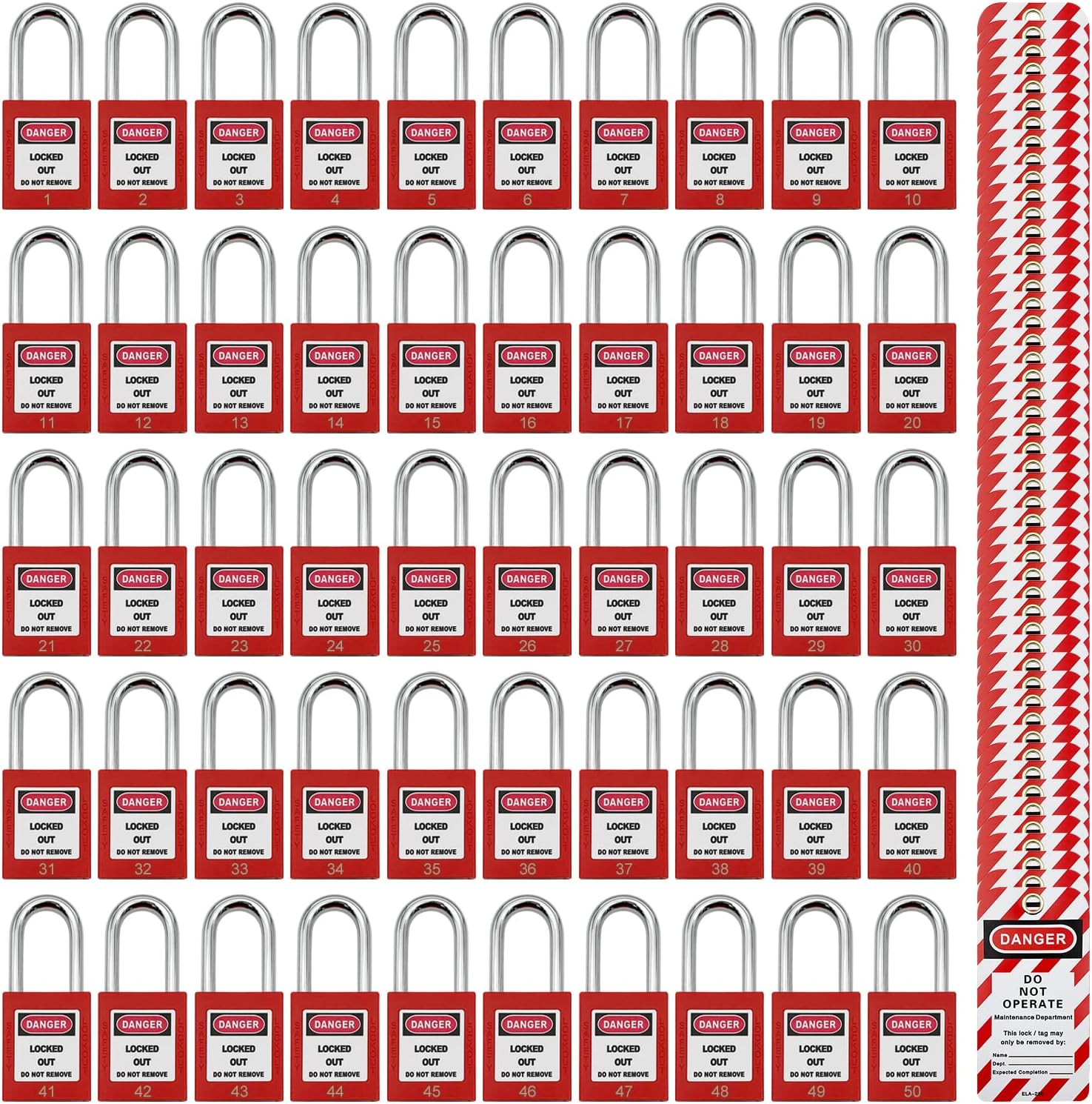 Lockout Tagout Locks, Safety Padlock, Loto Locks Keyed Differently Lock Out Tag