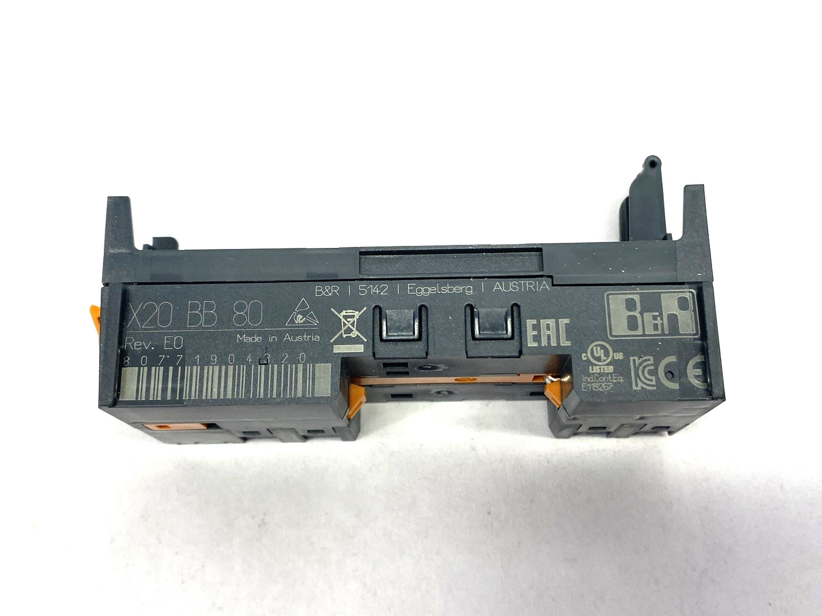 B&R Automation X20BB80 Rev. E0 Bus Terminal Base Module BC/HUB