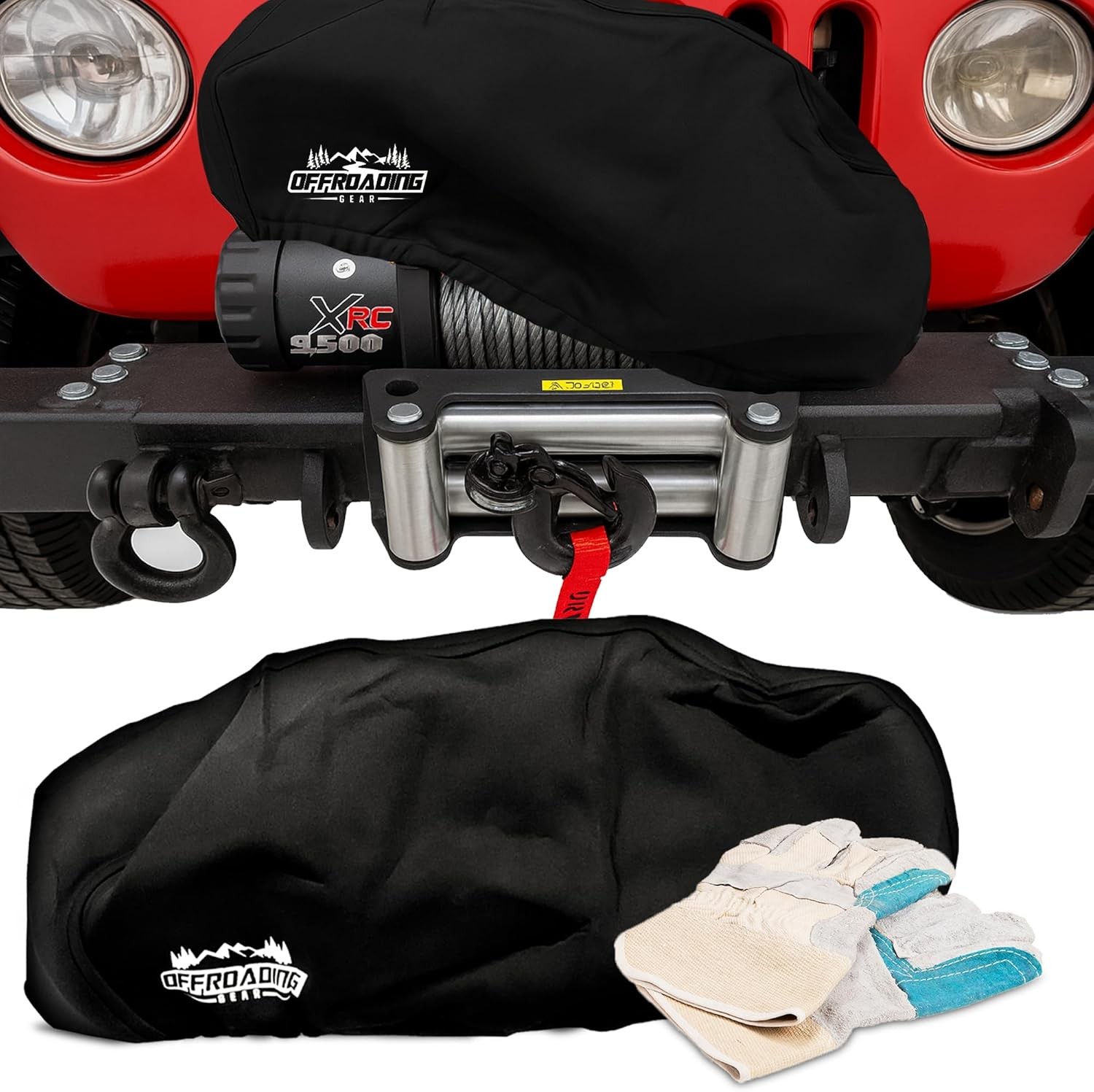 Waterproof and Dust-Resistant Heavy-Duty Winch Cover 8000-10000 lbs Winches