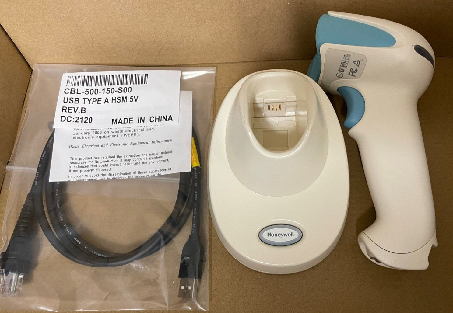 Honeywell Xenon XP 1952H Healthcare Scanner for Healthcare w/Base w/New Cable