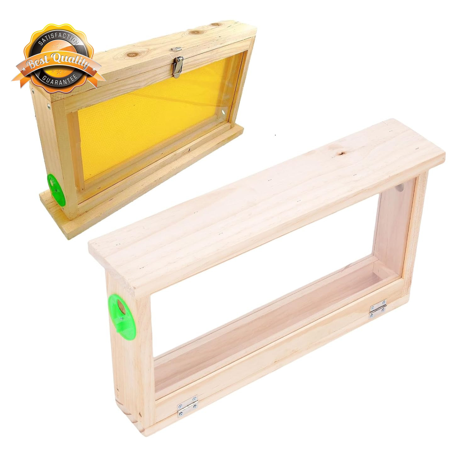 Bee Breeding Observation Box Acrylic Wooden Beehive Frame Vents 21.7In