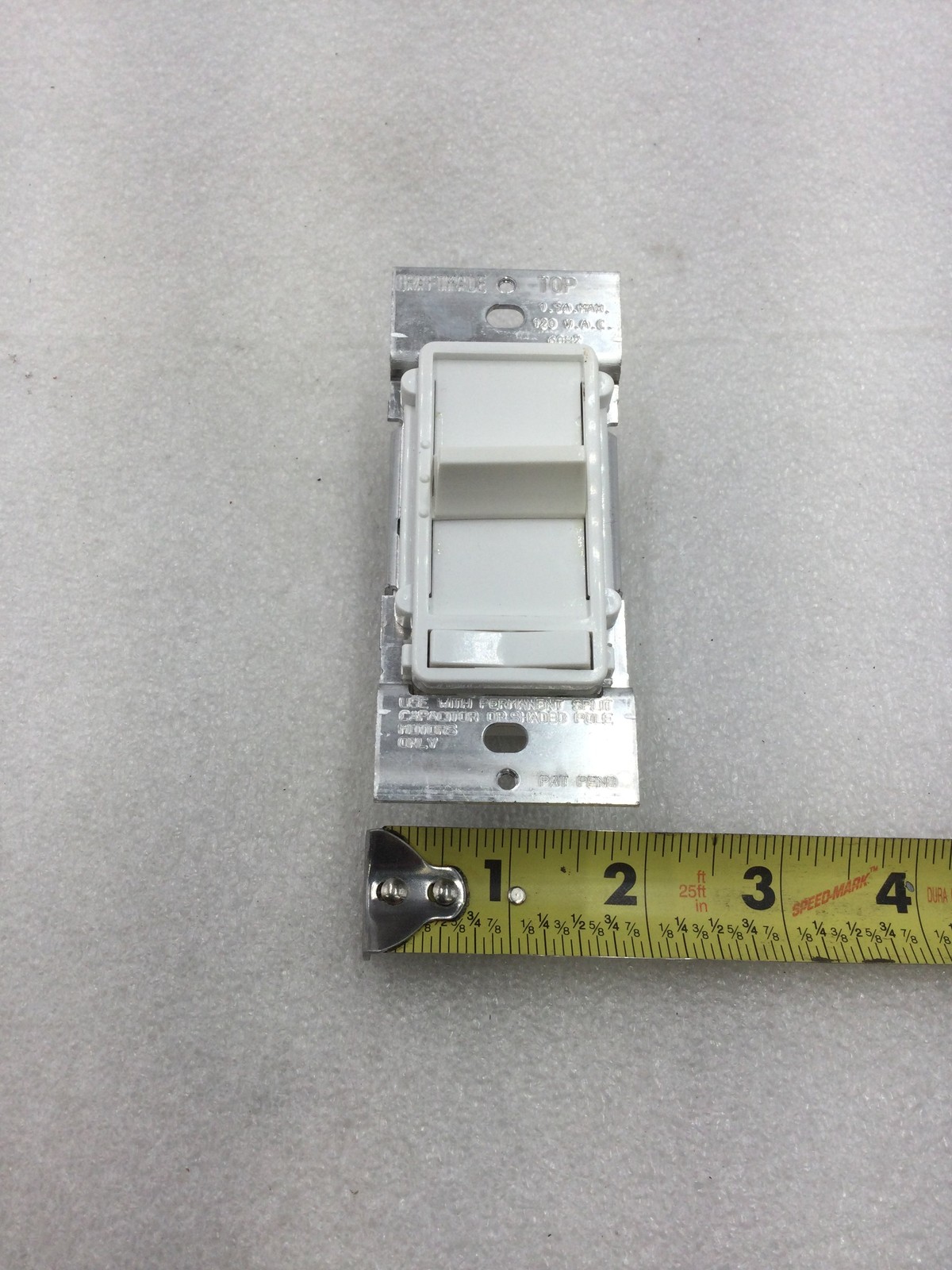 Leviton/Craftmade CM-3SSC/PW Single Gang Decora 3 Way/3 Speed Quite Fan Control