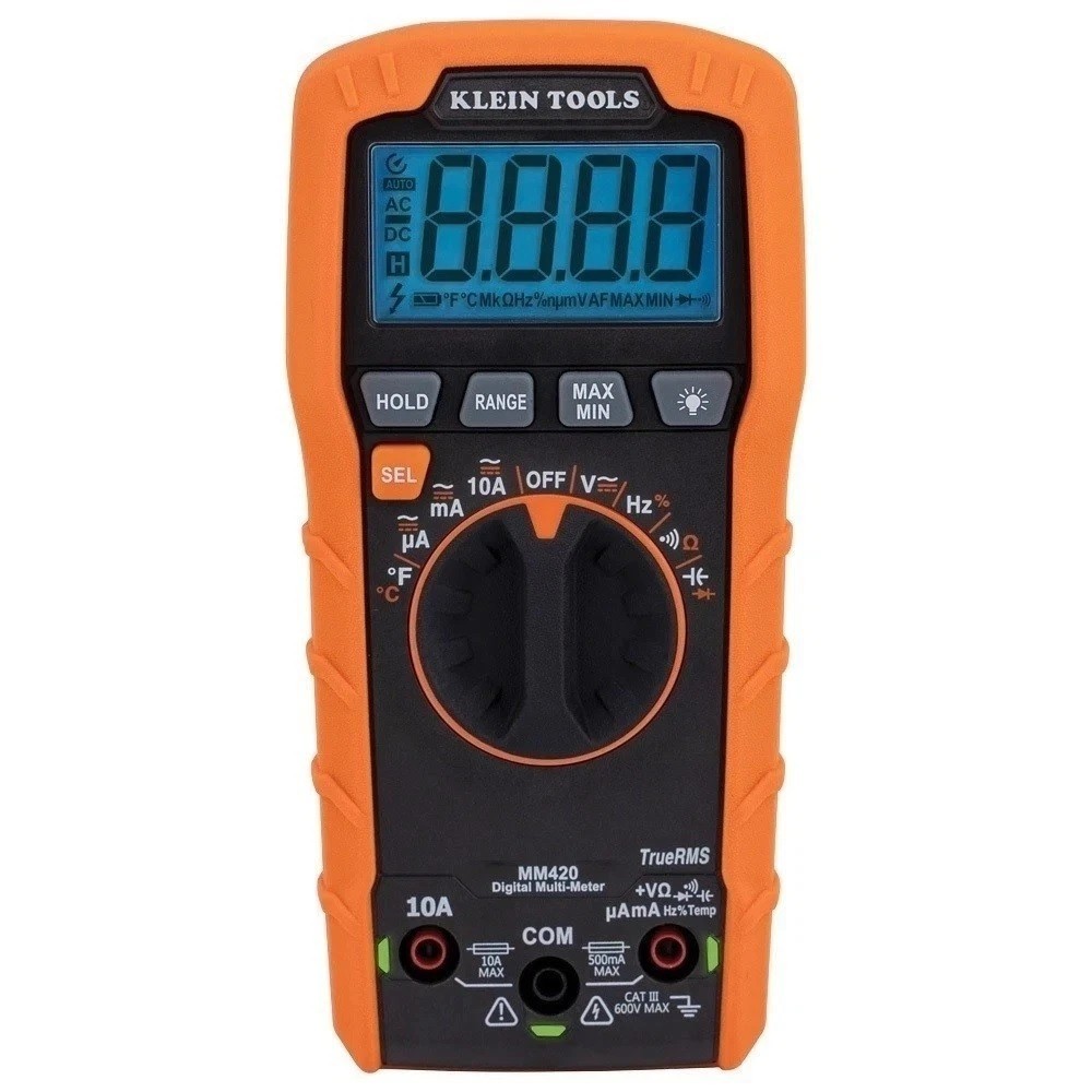 Klein Tools MM420 600V Digital Multimeter, TRMS Auto-Ranging, Temp🚚From USA🚚