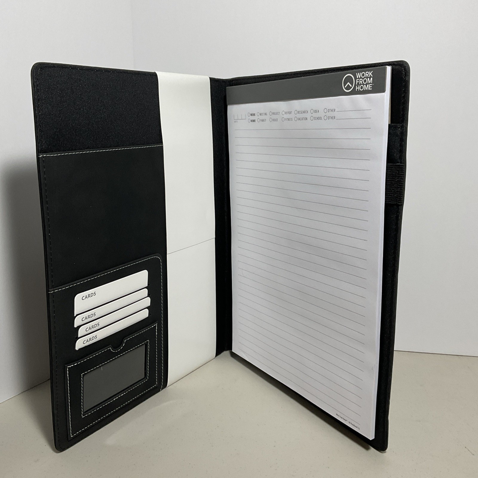 Padfolio W/ Writing Notebook 9.75″ x 12.25″ Black