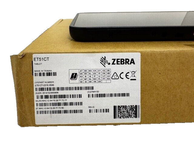 New open box Zebra ET51CT-G21E-00A6 Tablet Scanner