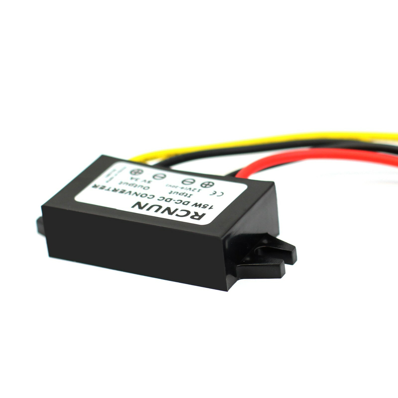 Waterproof DC-DC Converter 12V Step Down to 5V Power Supply Module 3A 15W Black