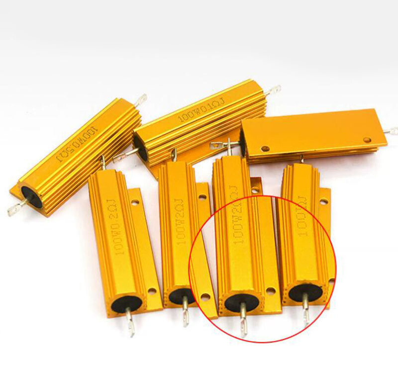 RX24 High-power Cement Resistor 50W/100W Gold Aluminum Shell 0.1-1k Ohm 0.1Ω-1kΩ