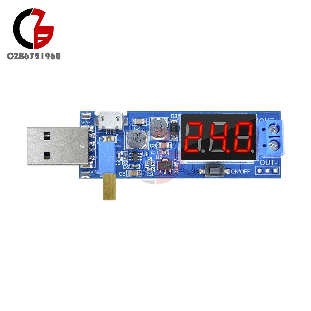 DC-DC 5V to 1.2V-24V USB Step UP/Down Converter Power Supply Module Digital LCD