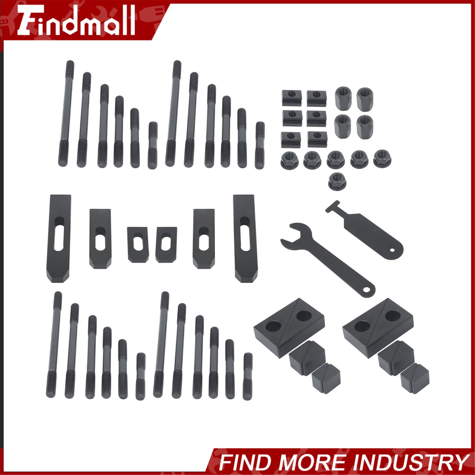 Findmall 5/8 Inch T-Slot Clamping Set 60pcs 1/2″-13 UNC Thread Industrial Grade