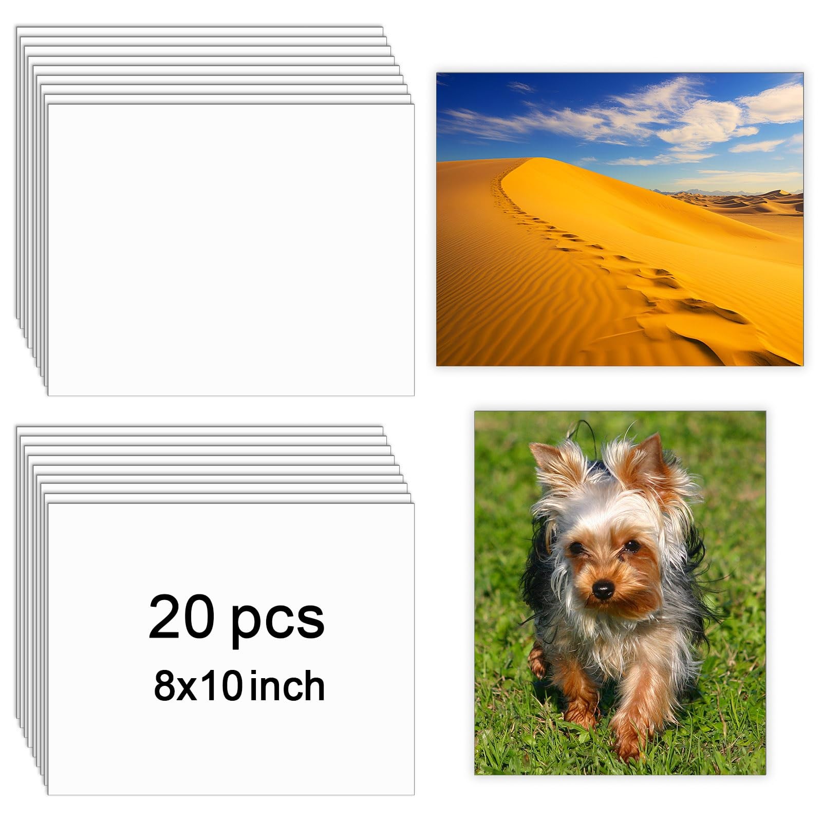 20 Pcs Sublimation 8 x 10 inches, 20 Metal Photo 20*25 cm