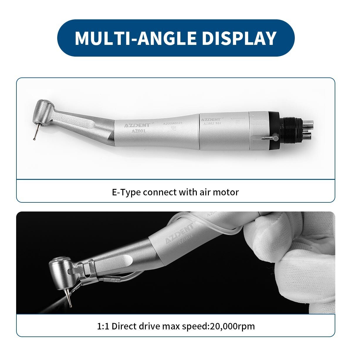 Portable Dental Mobile Delivery Unit Cart Air Compressor+Low Speed Handpiece Kit