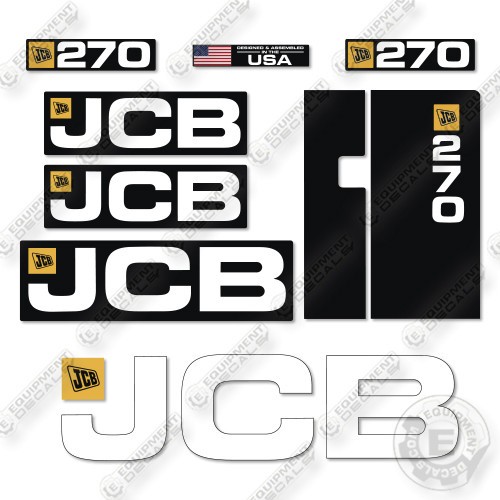 JCB 270 Decal Kit Vertical Lift- Aftermarket Kit