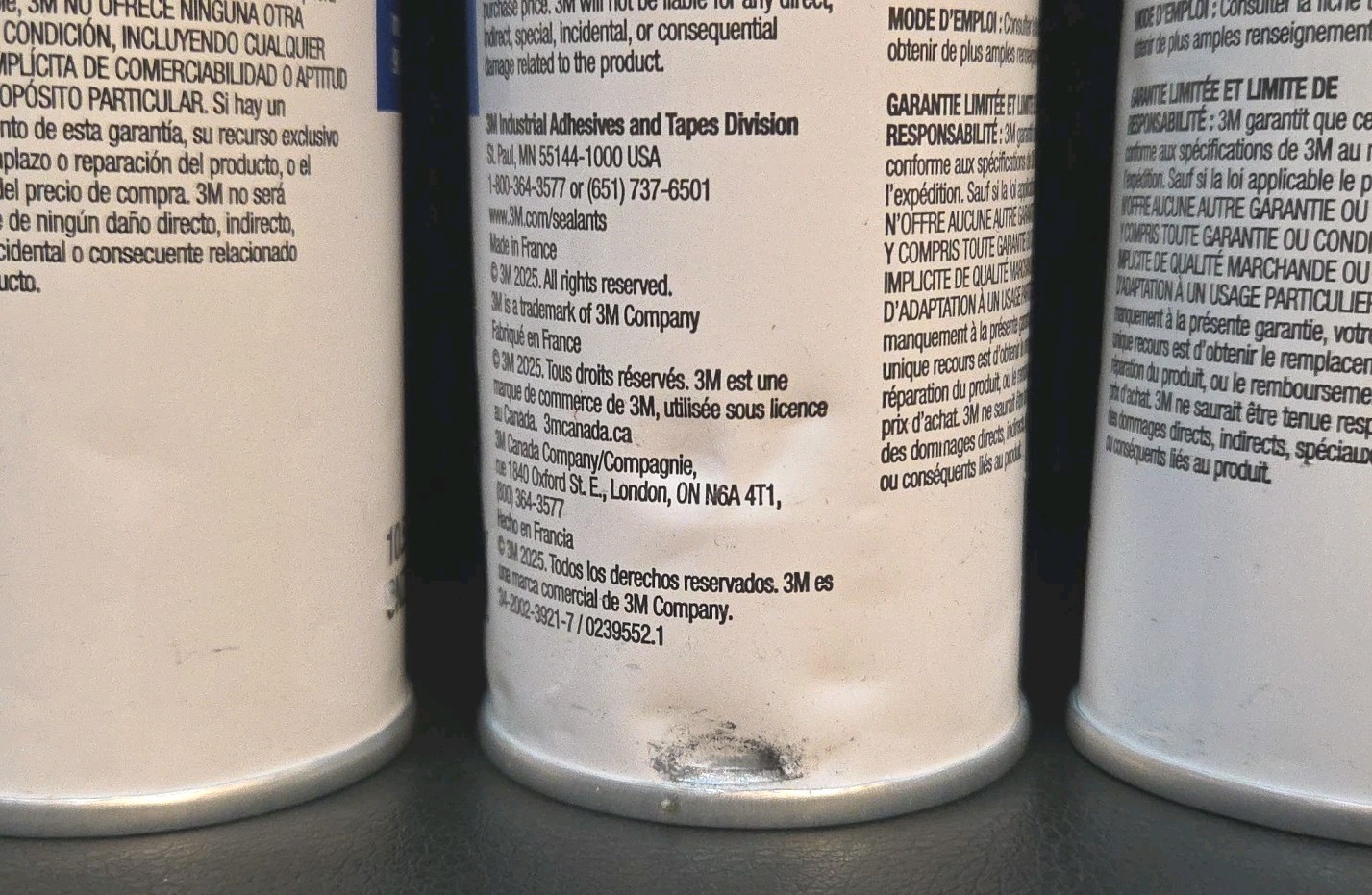 4ct – 3M Polyurethane Sealant 540 Black 10.5oz Each Paintable Contain Minor Dnts