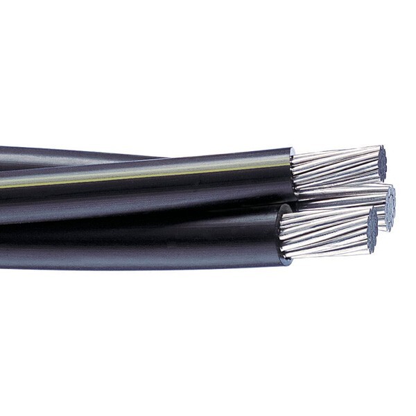 250′ Erskine 6-6-6 Triplex Aluminum URD Direct Burial Cable (70 Amp) 600V