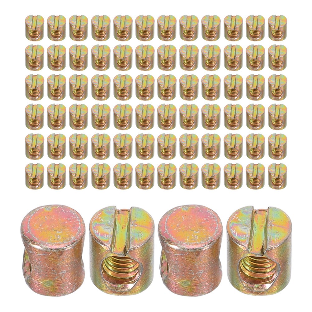 100 Pcs Furniture Screws and Fasteners Diy Projects Nuts Bunk Bed Connectors