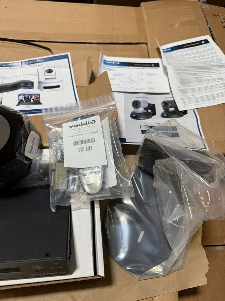 Vaddio RoboSHOT 12 HD PTZ Silver Video Conferencing Camera w/ connector, remote