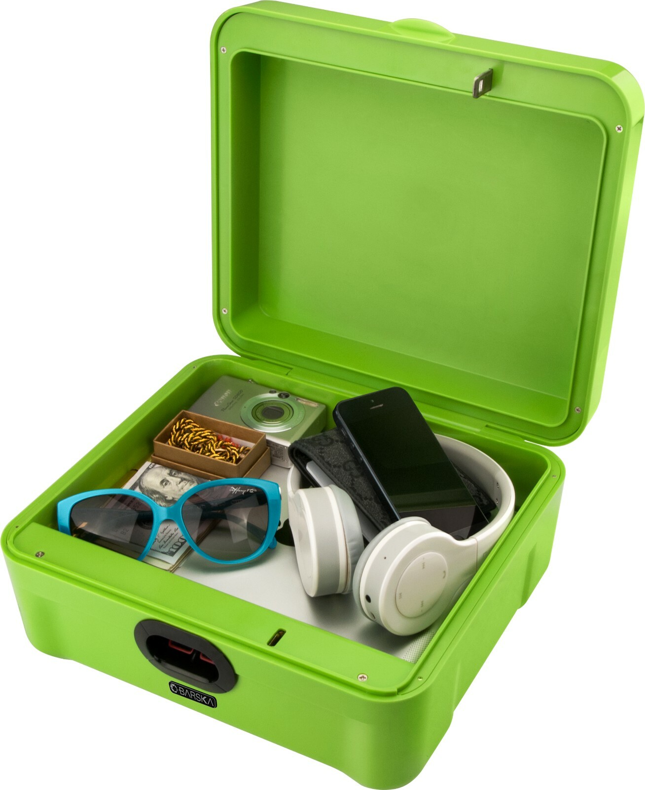 Barska AX12458 Large Portable Safe Biometric Fingerprint Jewelry Lock Box Safe