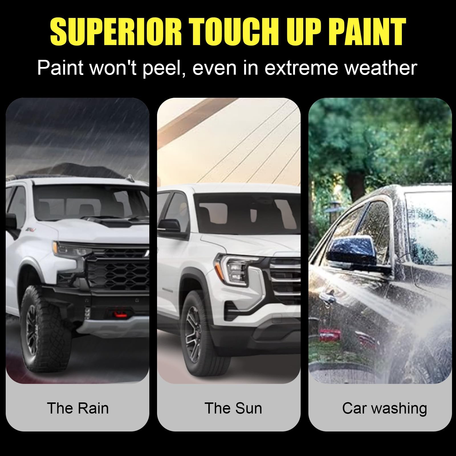Car Touch Up Paint Summit WhiteGAZ/WA8624 for Chevrolet, 2 in 1 Car Scratch R…