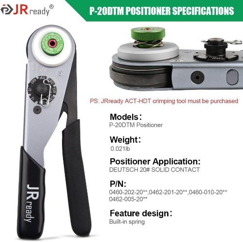 Positioner for ACT-HDT Crimp Tool suitable for #20 DTM Series & Size: P-20DTM