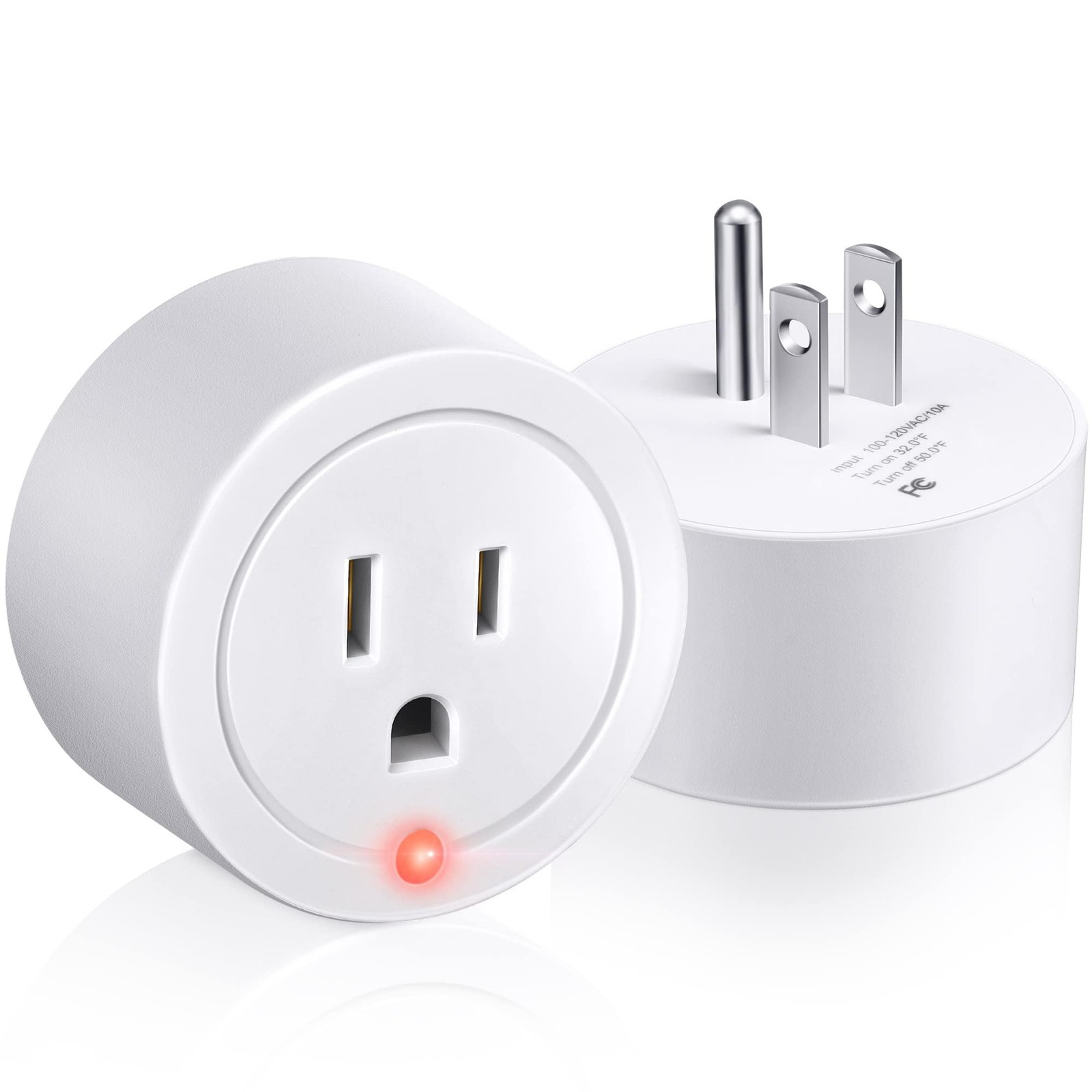 2 Pieces Thermostatically Controlled Outlet, On at 32°F/Off 50 °F White