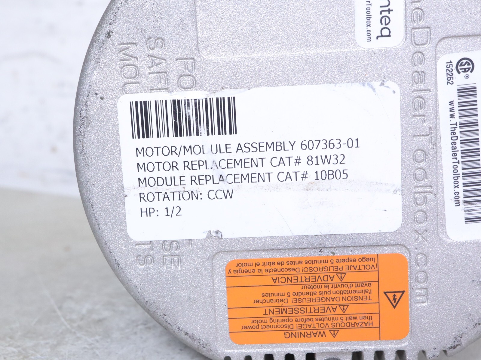 Genteq ECM endura X13 Blower Motor 5SME39HXL011A 1/2HP 115V CCW 607363-01