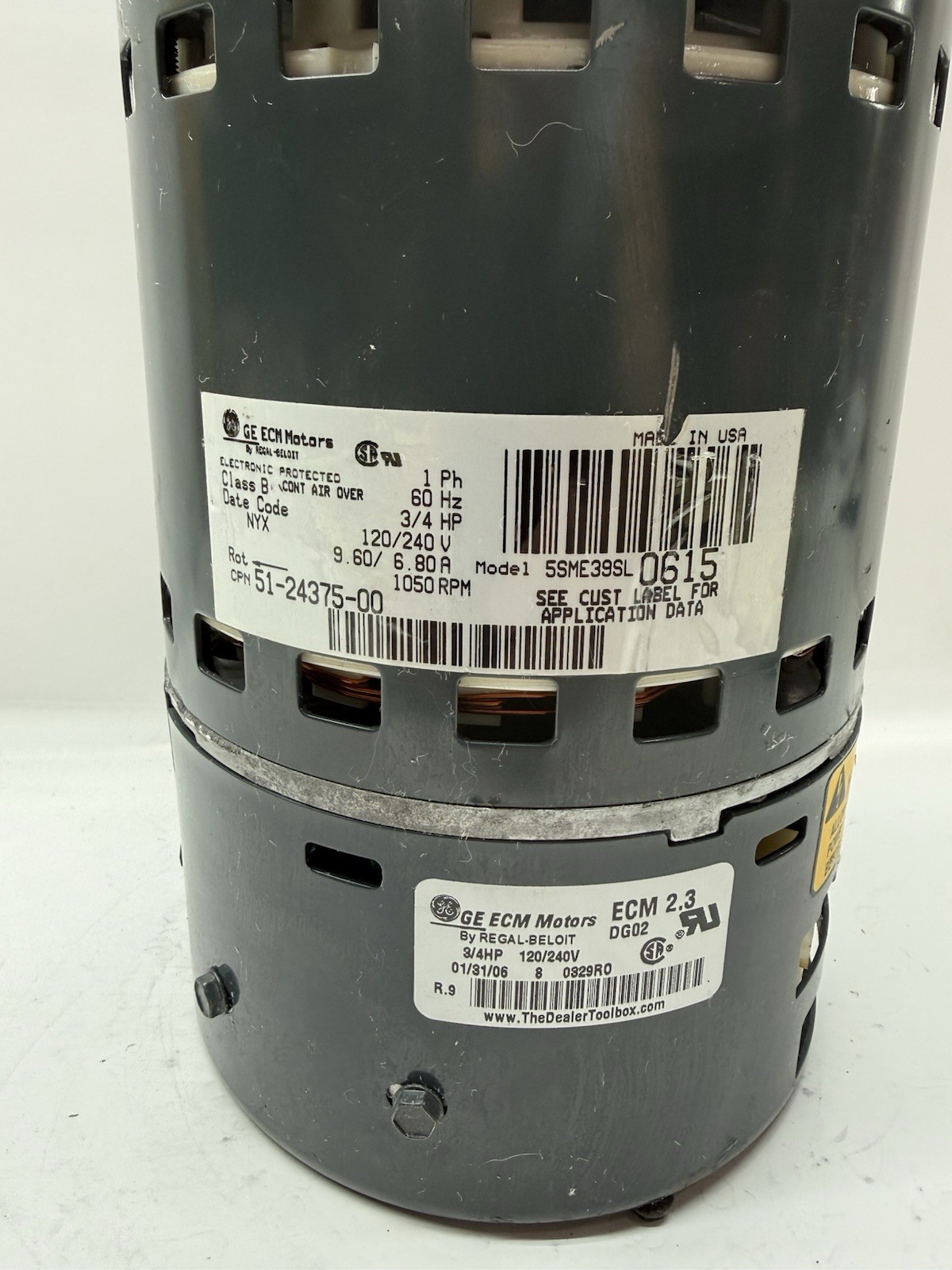 GE Genteq ECM 5SME39SL0615 3/4HP Blower Motor 51-24375-14 CCW DG02 51-24375-00