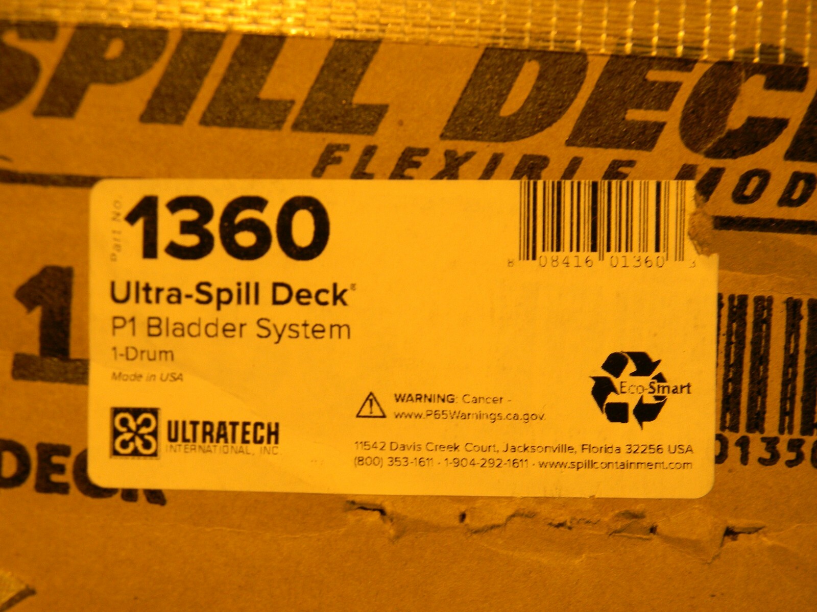 UltraTech Low Profile Spill Deck 1-Drum Flexible Bladder System 1360