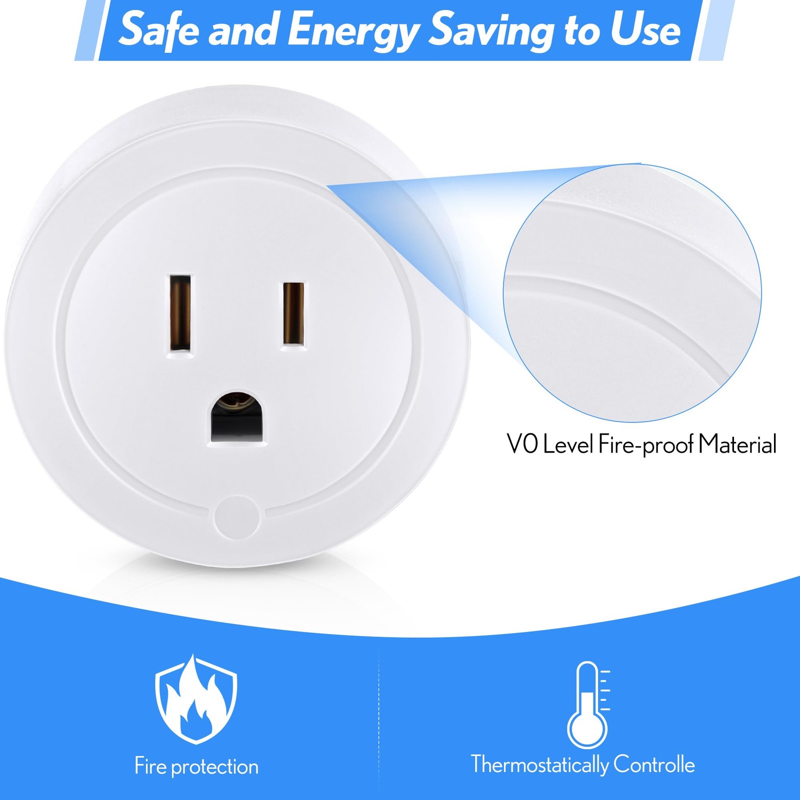 2 Pieces Thermostatically Controlled Outlet, On at 32°F/Off 50 °F White