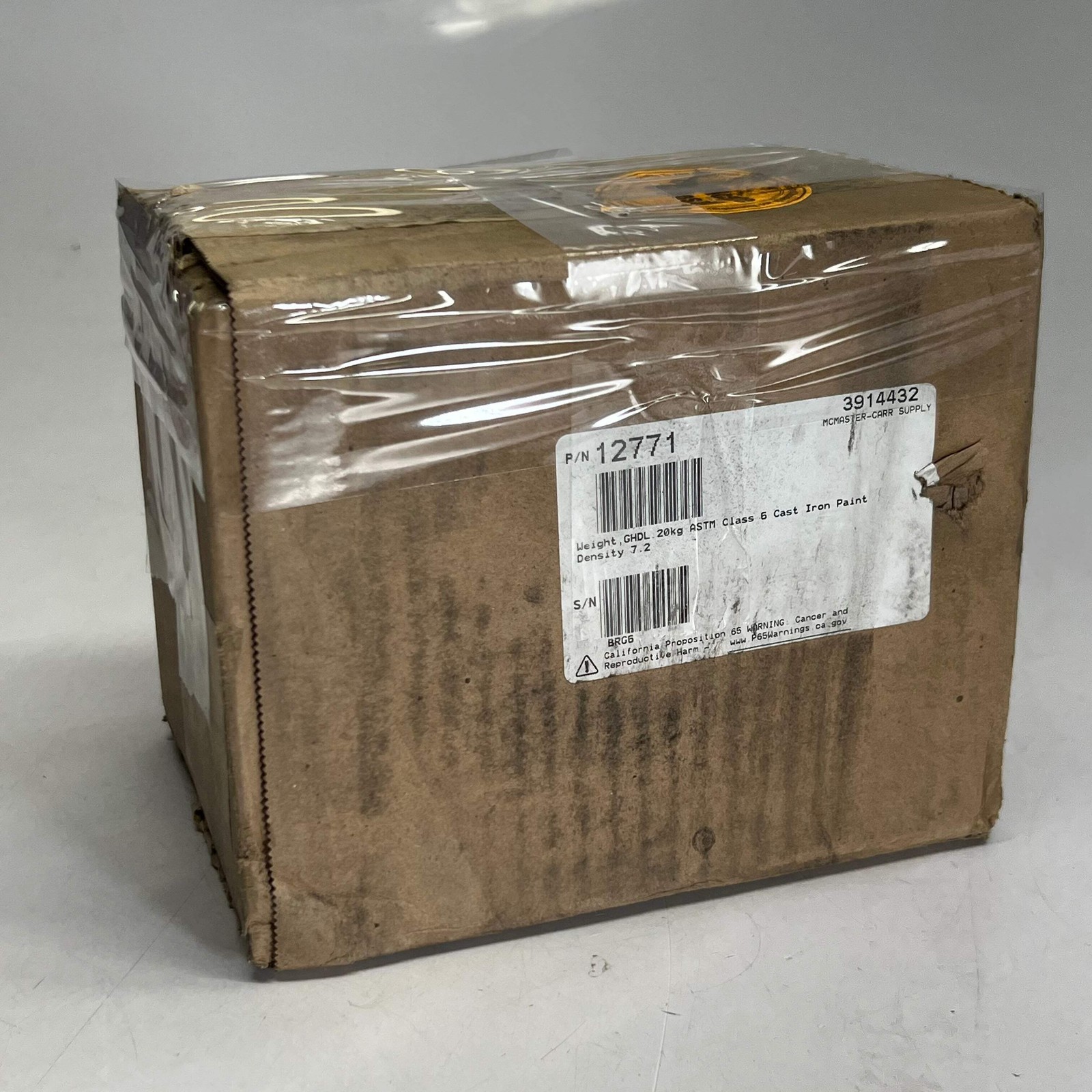 RICE LAKE Calibration Weight 20 Kg. Painted Density 7.2 Golden 12771