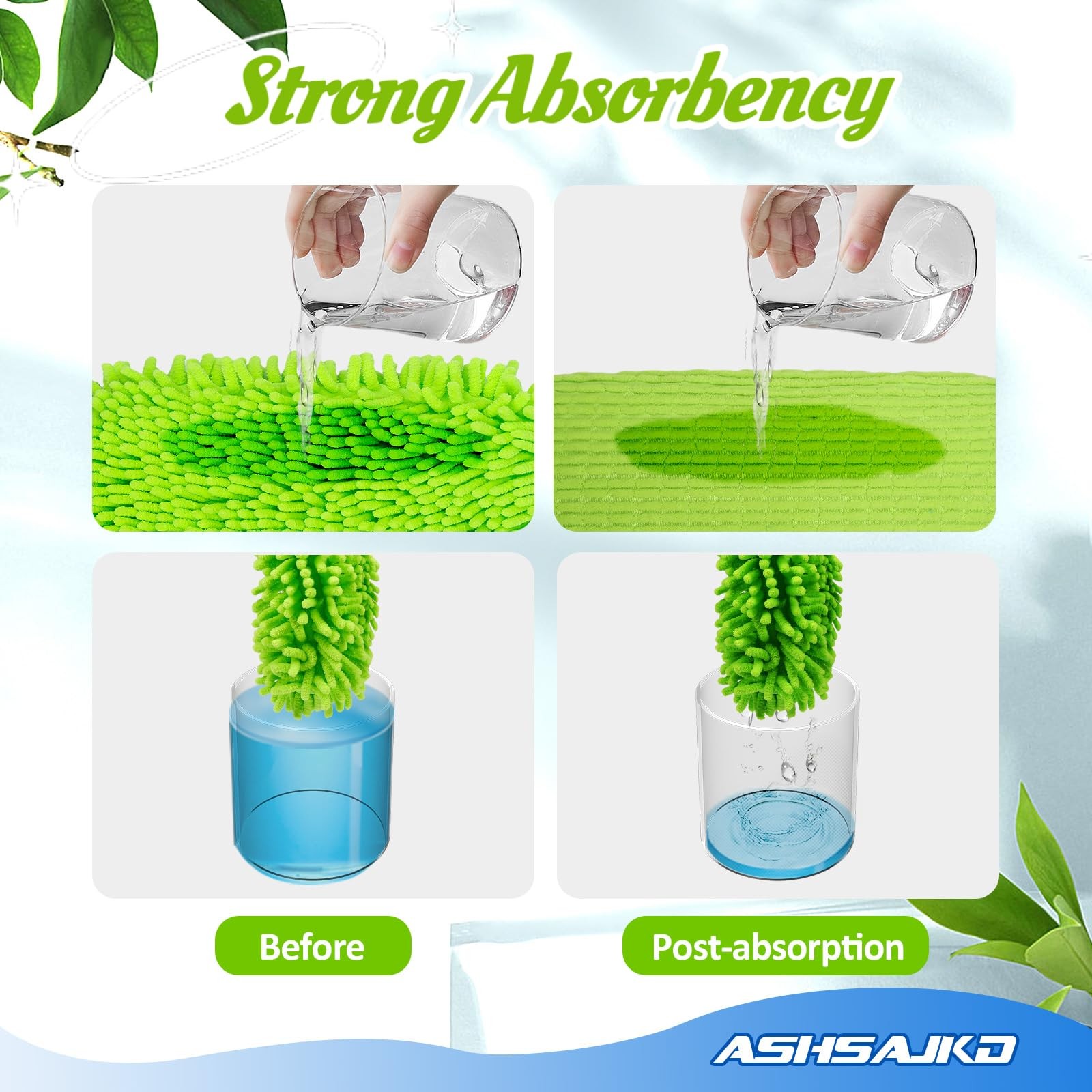 Ashsajkd 4Pcs for Swiffer Reusable Dry Sweeping Cloths Microfiber Wet Mop…