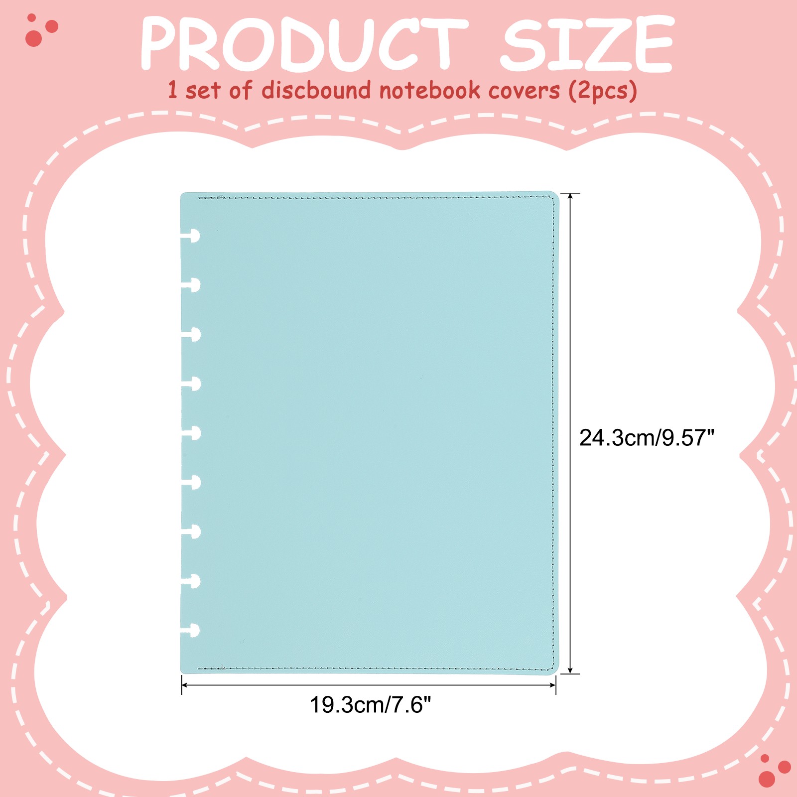 1 Set Discbound Notebook Cover Medium Cover Light Blue