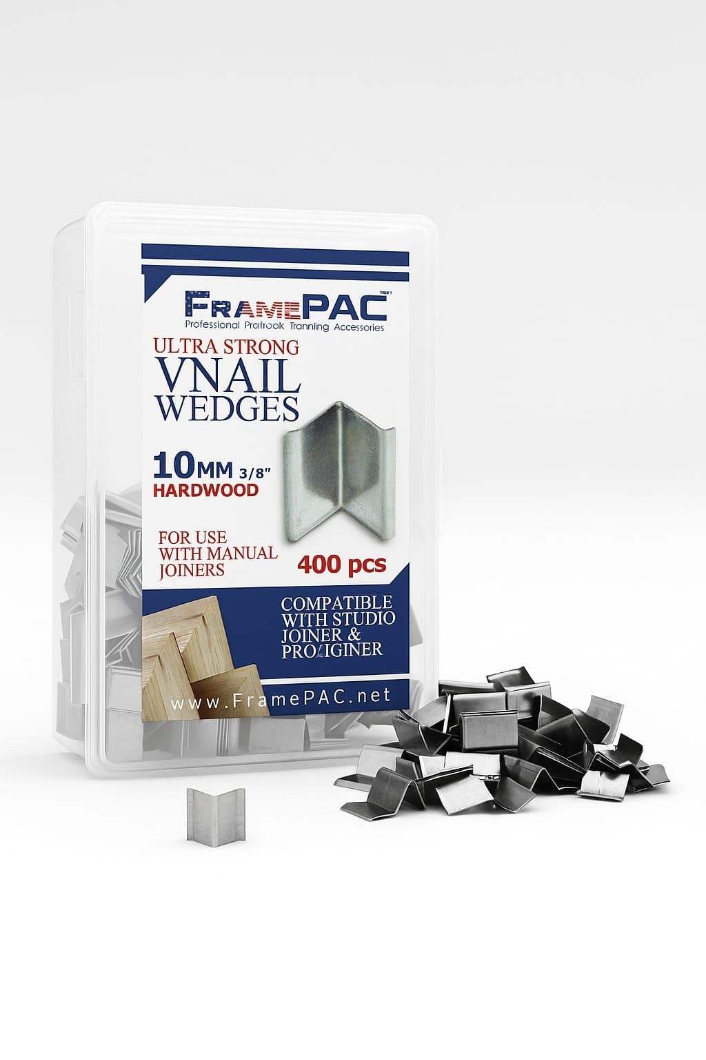 FramePac V Nails for Picture Frames Hardwood 10mm (3/8 Inch) 3/8 inch [10mm]
