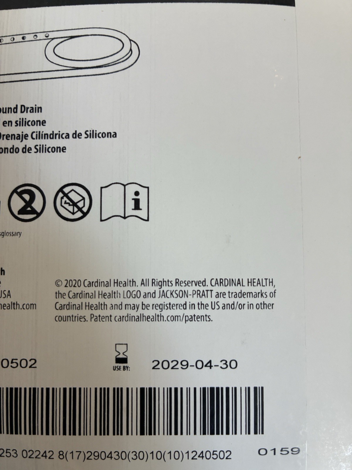 Cardinal Health Jackson-Pratt Silicon Round Drain SU130-1325 19F – Box of 10