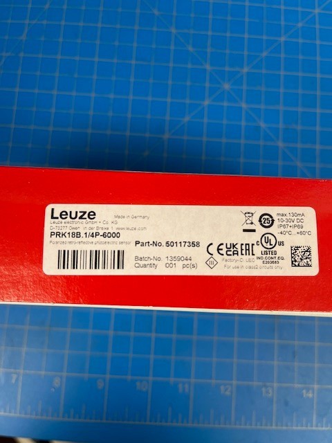 Polarized retro-reflective photoelectric PRK18B.1/4P-6000 Manufacturer: Leuze El