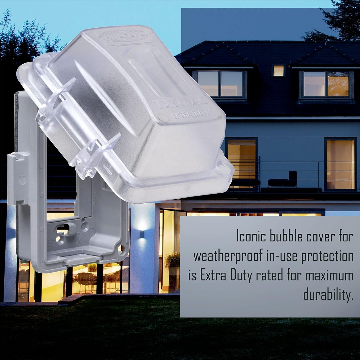 Durable Clear Polycarbonate Weatherproof Cover for 1-Gang Outlets – NEMA Rated