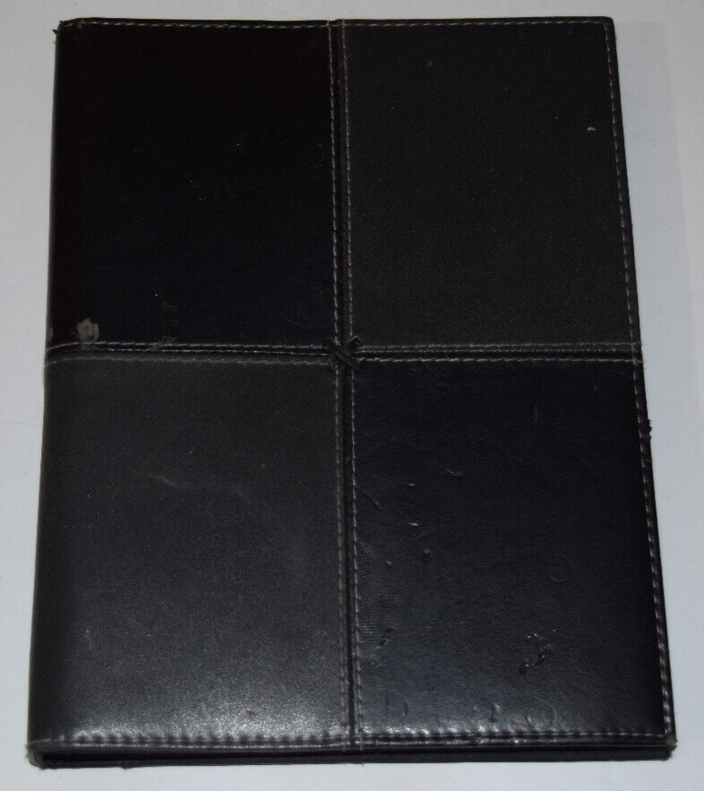 Hallmark Black Leather Writing Journal 3 Ring Lined Pages 9″ x7″