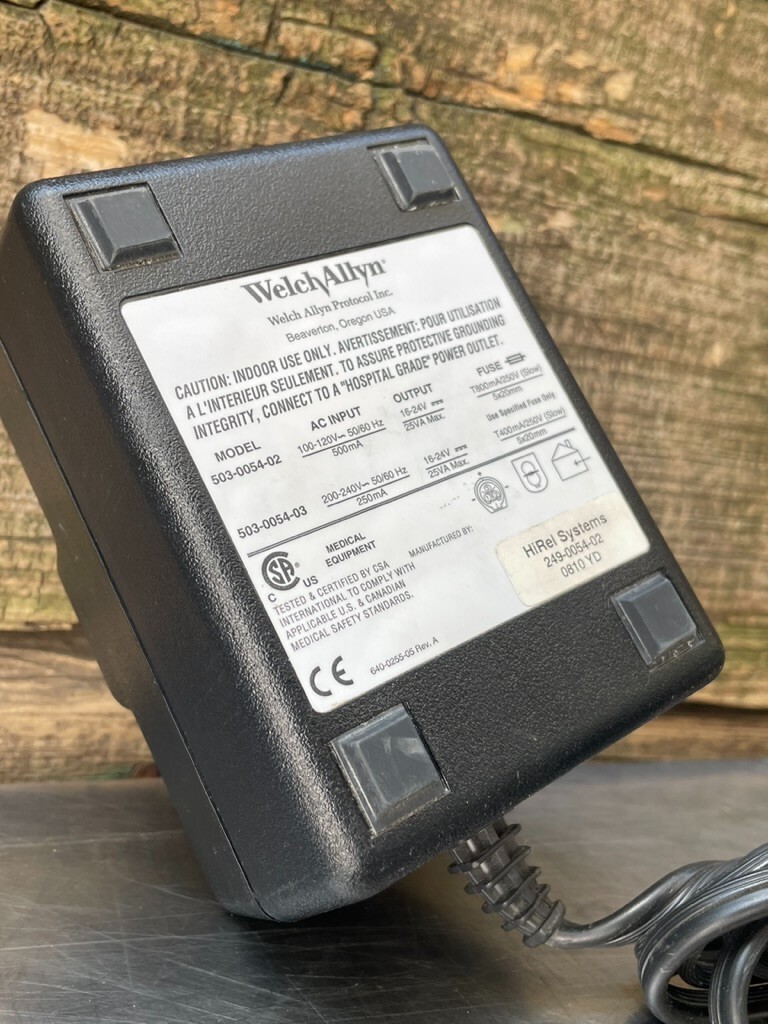 Welch Allyn Propaq Encore LT Power Adapter Charger 503-0054-02 w/ Cable & 220V