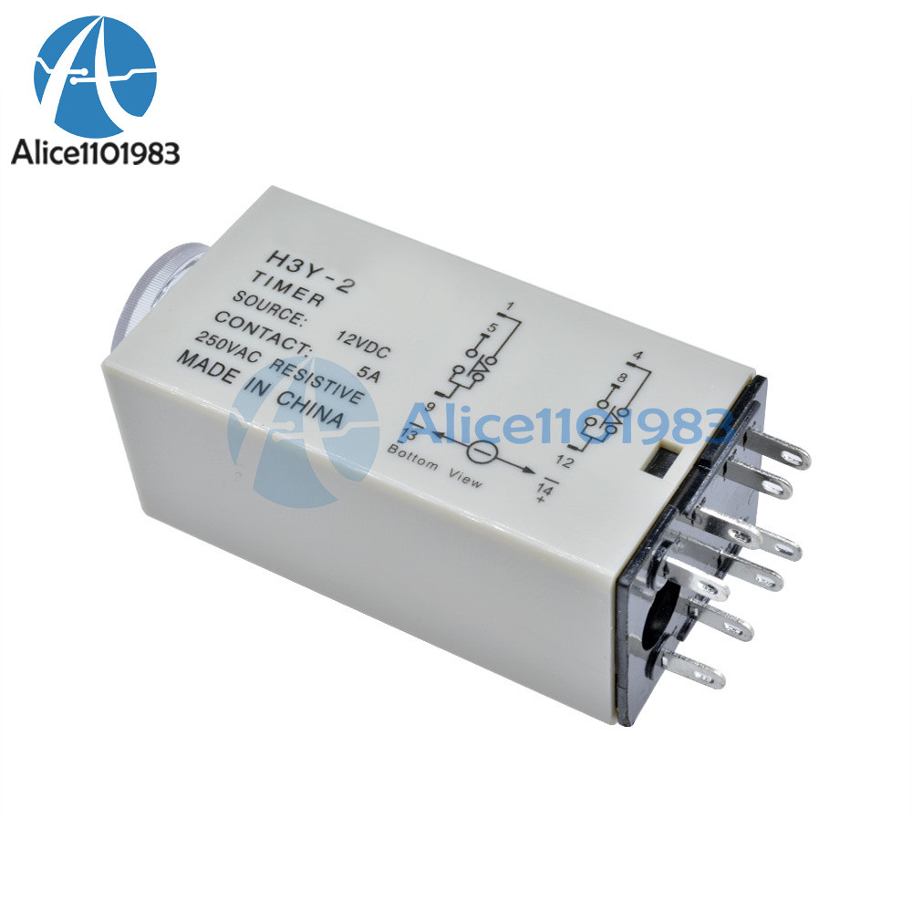DC 12V H3Y-2 0-30 Minutes Power on Timer Time Delay Relay 8 Pin TH283