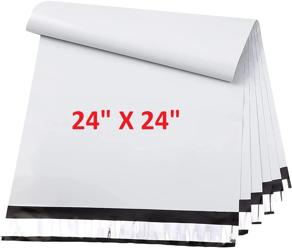100 Pack White 24×24″ Large POLY Mailer Self Seal Strong BAGS ENVELOPES SHIPPING