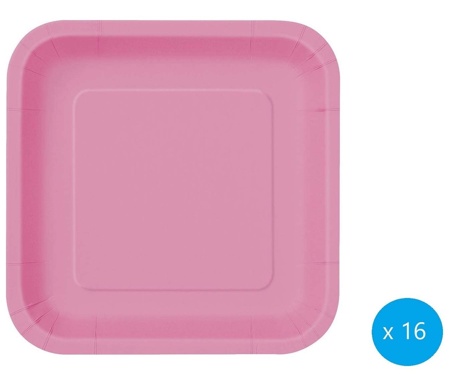 Hot Pink Square Disposable Paper Dessert Plates – 7», 16 Pieces – Perfect fo…