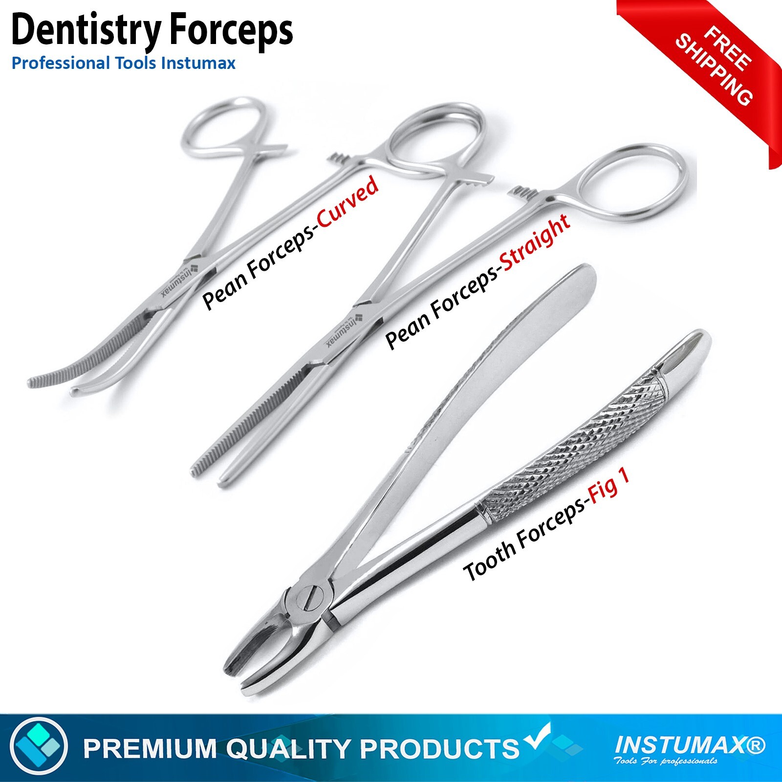 Hemostatic Locking Pean Forceps Dental Tooth Extraction Forceps Fig-1 INSTUMAX®