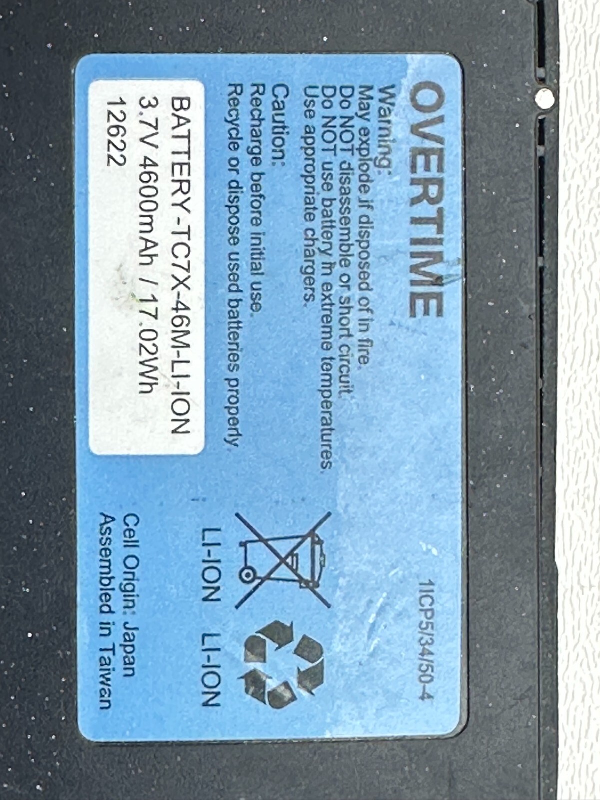 Zebra TC720L-0ME24B0-NA3 Mobile Scanner W/ Battery included