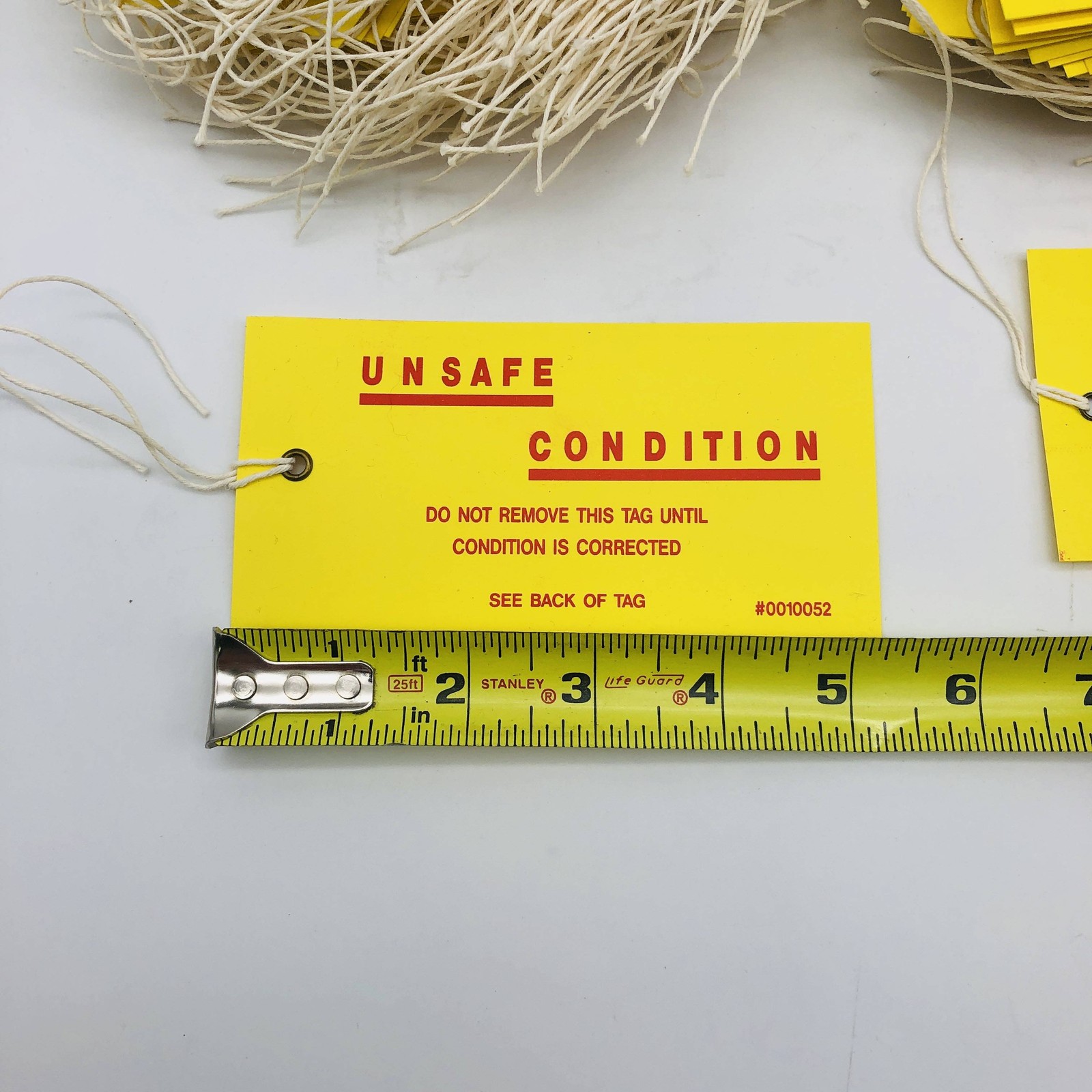 Linco 0010052 Unsafe Condition Tag Yellow Red 2-5/8in x 5-1/4in Lot of 200 Tags