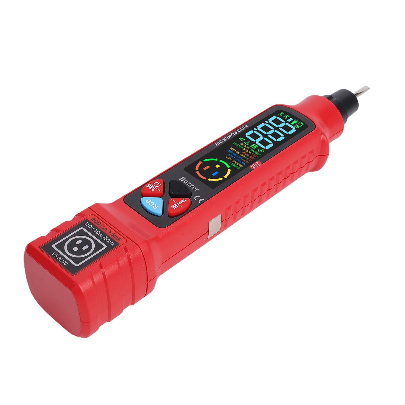 Non Contact Voltage Detector With LCD Display Neutral Live Wire Tester For Ci
