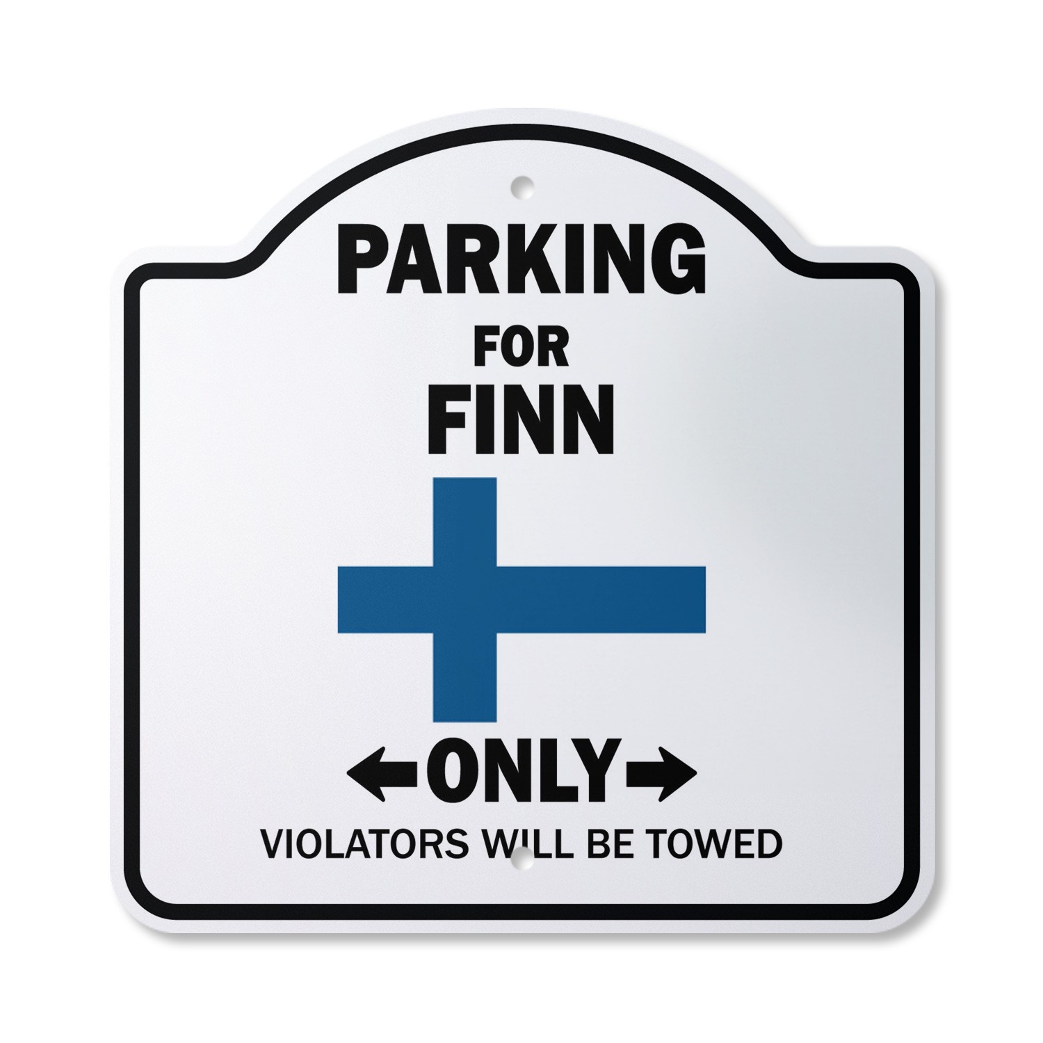 Parking For Finn Only Plastic Sign Finland Flag National Pride Love