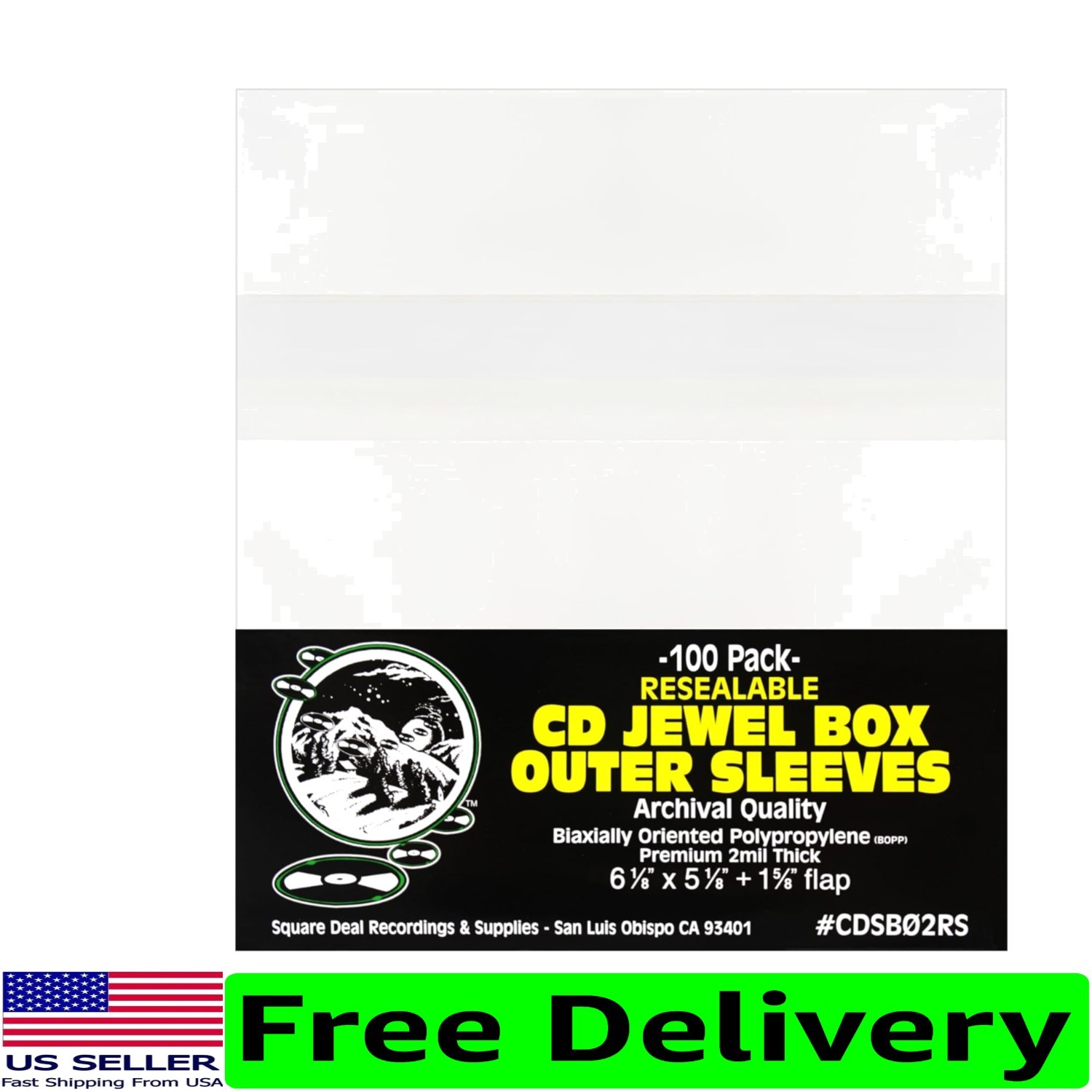Archival-Grade 100 Pack CD Sleeves – Dust-Proof, Anti-Static & Scratch Resistant