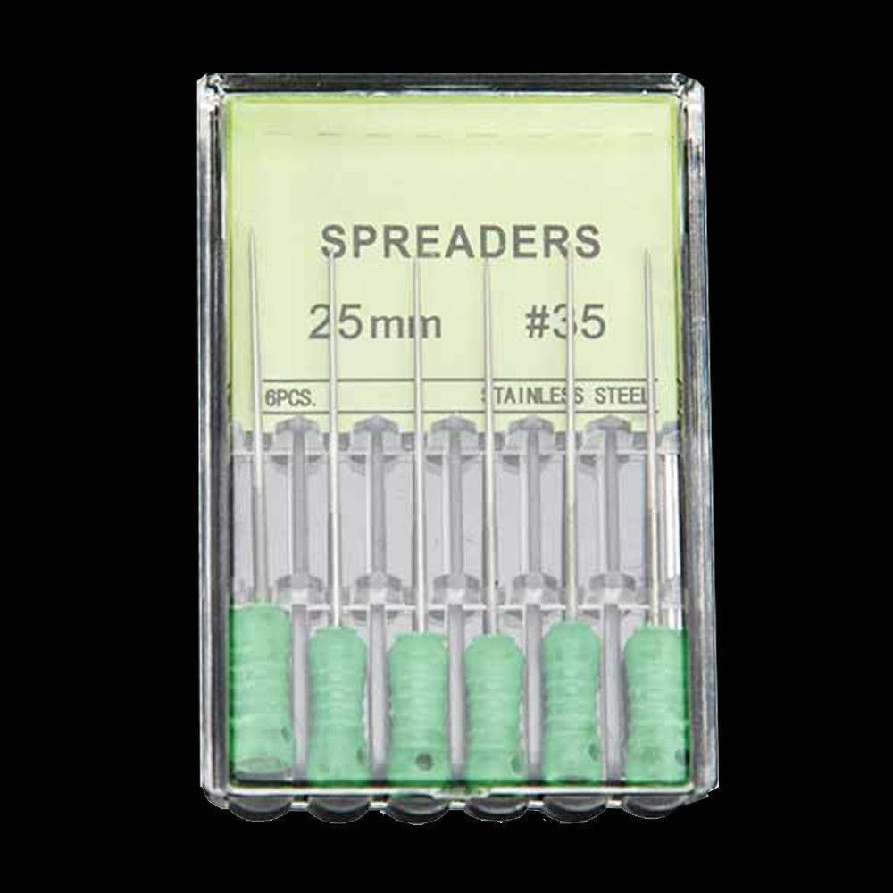 Dental Endo Finger Spreader 21/25mm,Root Canal Files Hand Use Assorted 6/Box
