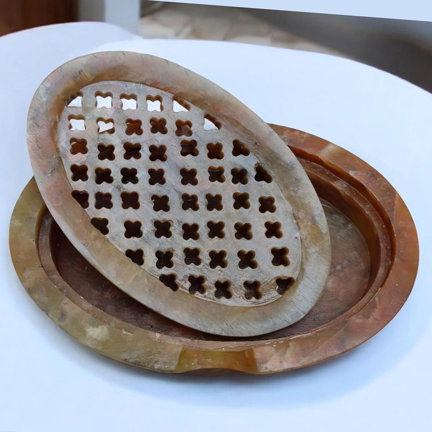 Soapstone Hand Carved Soap Dish Polished and Shiny – Marble Dish Holder